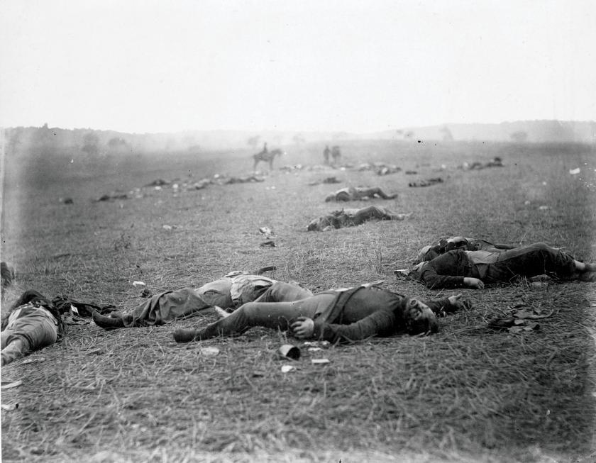 Union dead after the Battle of Gettysburg, Gettysburg, Pa., 1863. Photo by Alexander Gardner.