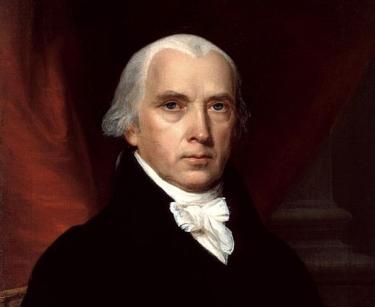 This is a portrait painting of James Madison.
